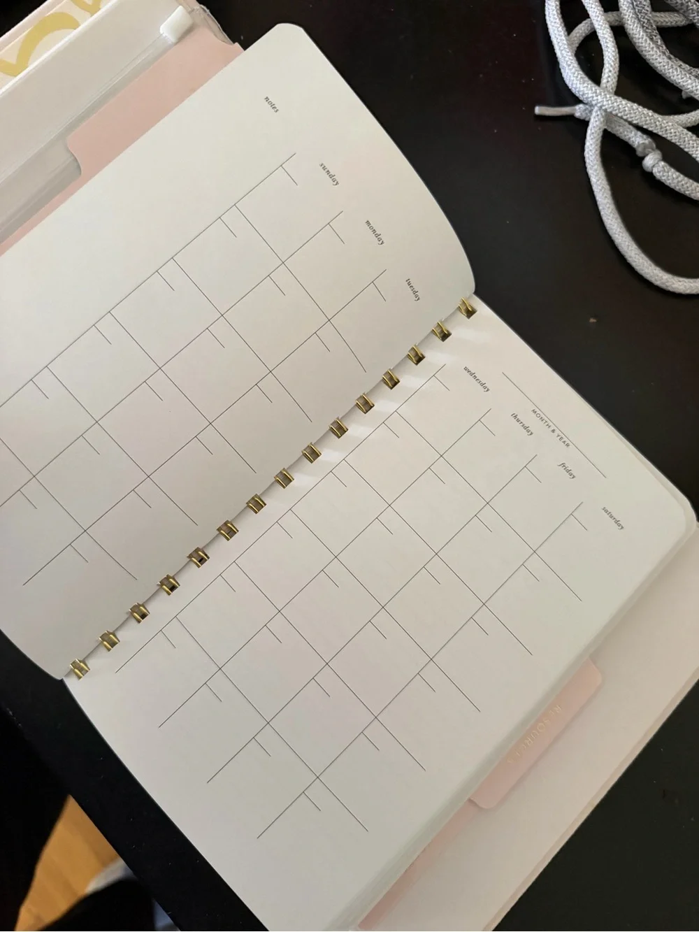 Kate Spade Engaged Light Pink Hardcover Planner with Elastic Closure